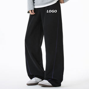 Pantalon de survêtement décontracté pour homme, coupe droite ample avec cordon de serrage - Product Image 4