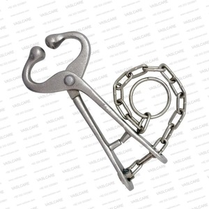 Pinza de nariz de toro para ganado, pinza de sujeción veterinaria para animales, instrumento quirúrgico manual de acero inoxidable alemán - Product Image 3