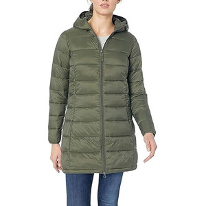 เสื้อโค้ทพัฟเฟอร์แบบมีฮู้ดสำหรับผู้หญิง น้ำหนักเบา กันน้ำ พับเก็บได้ อุ่นสบายสำหรับฤดูหนาว  แบบเย็บติดกัน น้ำหนักเบาพิเศษ เหมาะสำหรับการเดินทาง - Product Image 1