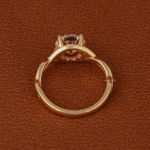 Round Cut Lab Grown Diamond Engagement Ring 14KT <b>Solid</b> Yellow Gold IGI Certified 2.00 CT Split Shank Solitaire Wedding Ring - Product Image 5