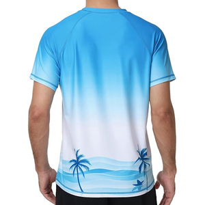 เสื้อรัดรูปผู้ชายแบบสั่งทำพิเศษ แขนสั้น ป้องกันรังสียูวี แห้งเร็ว ขายส่ง - Product Image 2