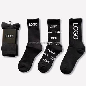 Casual Fashion Jacquard Custom logo Cotton <b>Socks</b> - Product Image 4