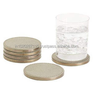 Posavasos decorativo de metal en relieve para agregar elegancia al salón, comedor, cocina, bar, mesa de café, restaurante, uso diario - Product Image 3