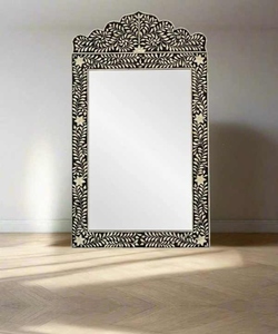 Bone Inlay <b>Wall</b> <b>Mirror</b> with Intricate Artisan Craftsmanship Decorative Vanity and Accent <b>Mirror</b> for Living Room - Product Image 2