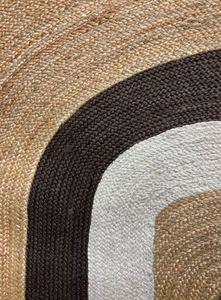 Alfombra Redonda de Yute Multicolor de Diseño Más Vendido para Sala de Estar u Hotel, Tejida con Cuerda, a Precio Accesible por Exportador - Product Image 3