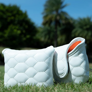 Funda para Putter de Golf SOSH4, Cuero PU Blanco, Diseño 3D Bordado 'Hole in One', Estilo Blade, Cierre Magnético, Portátil - Product Image 4