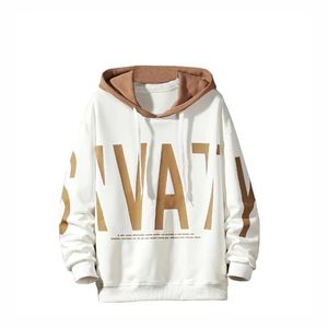 เสื้อฮู้ดดี้ผู้ชายผ้าฝ้าย 100% หนานุ่ม สไตล์ฝรั่งเศส บุขนด้านใน คุณภาพสูง ทรงโอเวอร์ไซส์ สไตล์สตรีท  รับสกรีนโลโก้ - Product Image 1