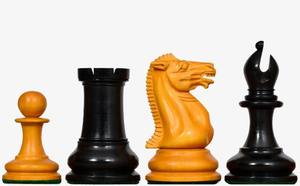 Piezas de ajedrez Staunton originales de 1849 con triple peso, hechas de ébano genuino y madera de haya envejecida, Rey de 4.5 pulgadas, al mejor precio. - Product Image 5