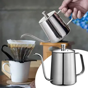 OEM Pour Over Coffee Gooseneck <b>Kettle</b> with Lid 350ml Stainless Steel Hand Drip Coffee Pot Precision Spout Bulk Wholesale Supply - Product Image 2