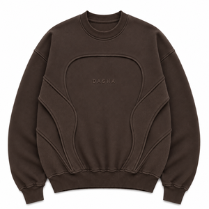 Sweat-shirt Homme Col Rond Ample en Coton Épais à Panneaux Personnalisés, Logo 3D, Meilleures Ventes, Vente en Gros OEM - Product Image 2