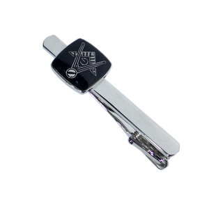 Pince à cravate maçonnique carrée et compas, accessoire de la Fraternité, design élégant pour homme, idée cadeau pour la Loge - Product Image 2