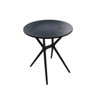 Table de bistrot Thien My Plastic Crossed Leg Farmhouse MN02 - Meuble d'extérieur durable et imperméable avec structure métallique