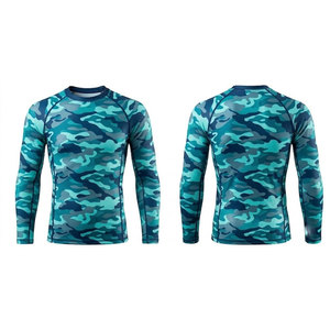 เสื้อรัดกล้ามเนื้อแขนยาวสำหรับผู้ชาย Pro Fit Rash Guard สำหรับว่ายน้ำ เล่นเซิร์ฟ วิ่ง และออกกำลังกาย - Product Image 1