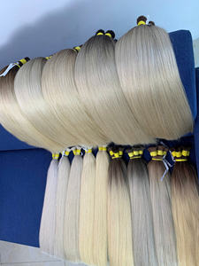 Extensions de cheveux humains vierges 100g les plus vendues, haute qualité, blond naturel, ondulé, super double drawn, pointes de cheveux - Product Image 3