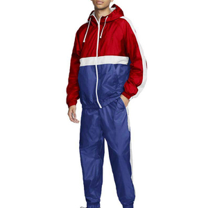 Wholesale Manufacturer Custom logo Zipper up <b>Nylon</b> Jacket and <b>Jogger</b> 2 Piece Set 100 % <b>Nylon</b> Windbreaker Tracksuits For Men - Product Image 1