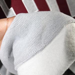 Sudadera TROY ASH GREY con cuello alto, 100% bordado con apliques marrones, sudadera de cuello ancho con hilos finos - Product Image 6