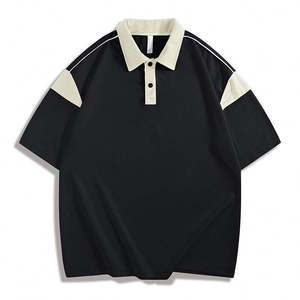 Unisex Short-Sleeved Casual for Polo <b>Collar</b> <b>T</b>-<b>Shirt</b> Custom Logo Top Ranking Solid Design Knitted Fashionable Blank <b>T</b>-<b>Shirts</b> - Product Image 5