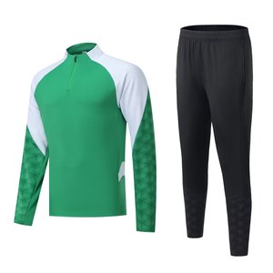Conjunto Deportivo para Hombre, Top de Manga Larga con Cierre de Cremallera y Bloques de Color, Pantalones Negros, Tejido de Secado Rápido, 100% Algodón, Ropa Urbana de Invierno, Logotipo Frontal - Product Image 5