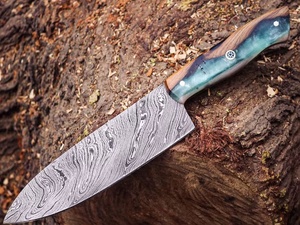 Cuchillo de Chef SCL de Acero de Damasco Forjado a Mano, Madera de Palisandro, Ambidiestro, Ecológico, Revestimiento Antiadherente, Uso Diario en la Cocina Tradicional - Product Image 2