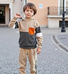 Conjunto Deportivo de Lujo para Niños, Estilo Moderno, al Por Mayor, al Mejor Precio, Sudadera con Capucha, Conjuntos Deportivos Personalizados para Niños, Conjuntos de Jogging de Verano a la Moda - Product Image 3