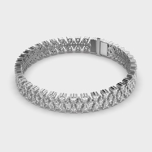 Pulsera Brilliance Always Diamond de Oro Blanco de 18K con Corte Pera y Marquesa, Joyería Fina de Lujo para Mujer, Pulsera Tennis - Product Image 4