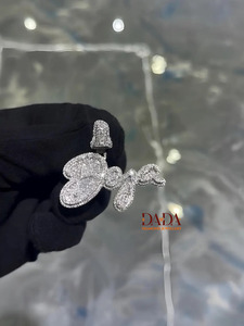 Pendentif personnalisé VVS Moissanite, collier prénom en or serti de diamants, bijoux hip-hop pour hommes et femmes, cadeau pour lui - Product Image 2