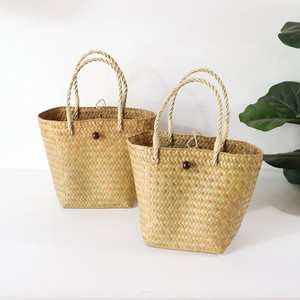 Sac à main fantaisie en jonc de mer, sacs à main mignons et tendance, sacs cadeaux durables en jonc de mer avec logo accepté - Product Image 4
