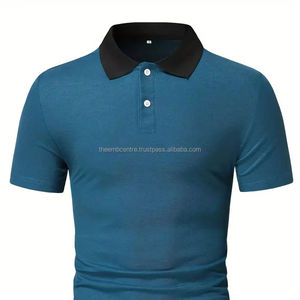 เสื้อโปโลแขนยาวของผู้ชายเสื้อโปโลผ้าฝ้าย35% 65% ออกแบบได้ตามต้องการ - Product Image 1