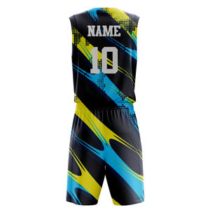 Maillot de basket-ball personnalisé unisexe 100% polyester, respirant, anti-transpiration, séchage rapide, uniforme d'entraînement d'été - Product Image 2