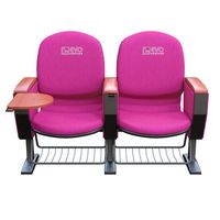 Fauteuil moderne pliant EVO3301B avec tablette d'écriture en acier, mobilier mobile pour théâtre, école, hôpital, église, auditorium, restaurant