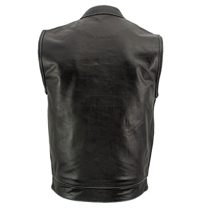Chaleco de Cuero Hecho a Mano de Primera Calidad para Hombre, Ropa de Motociclista, Chaleco de Cuero con Costuras Resistentes y Estilo Moderno - Product Image 2