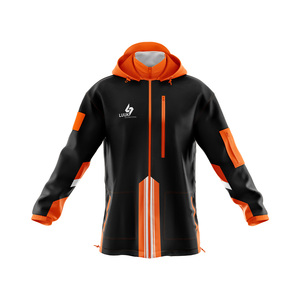 Chaqueta Cortavientos con Capucha y Logotipo Personalizado para Hombre, Cierre de Cremallera, Estilo Deportivo, Chaqueta Bomber para Primavera, Impermeable - Product Image 2