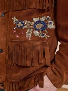 High Quality Western Fringe <b>Suede</b> Leather <b>Jacket</b> Vintage Cowboy Style Fashion <b>Jacket</b> Supplier Wholesale - Product Image 5