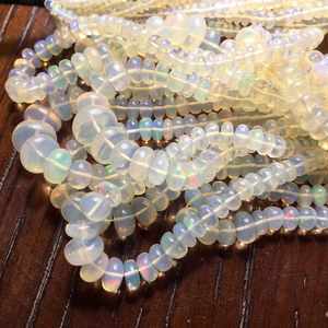 Perles Rondelles d'Opale Éthiopienne Naturelle, Lisses, Non Traitées, pour la Fabrication de Bijoux DIY - Product Image 5