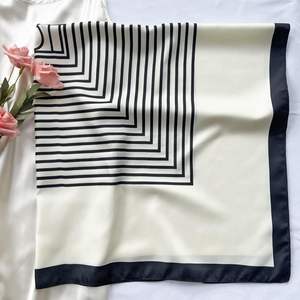 Écharpes en soie personnalisées imprimées pour événements, grande taille, haute qualité, printemps été automne, soie polyester satin, écharpe pour femme - Product Image 2