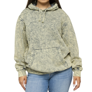 Sweat à capuche pour femme en molleton doux, coupe décontractée, style vintage délavé, manches longues, 300g, personnalisable - Product Image 3