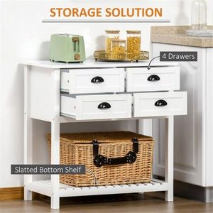 Credenza da Cucina, Tavolo Console, Mobile Bar e Caffetteria con Vano Portaoggetti - Product Image 3
