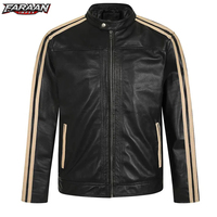 Veste en cuir de qualité supérieure pour homme avec col montant, tissu en toile respirant et à séchage rapide, nouvelle arrivée