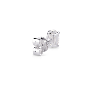Pendientes de Diamante Ovalado Cultivado en Laboratorio con Certificación IGI, Oro Blanco de 14K con Baño de Rodio, Corte Ovalado Solitario, Minimalista, de Lujo, para Boda - Product Image 1