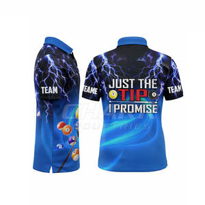 ผ้าแห้งเร็ว น้ำหนักเบา ระบายอากาศได้ดี ขนาดใหญ่พิเศษ ป้องกันแบคทีเรีย สำหรับนักกีฬาบิลเลียด  รับสั่งทำเสื้อบิลเลียดแบบซับลิเมชั่น - Product Image 4