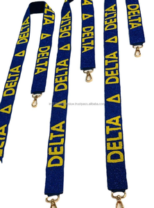 Greek Sorority Seed Beaded Bag Strap Delta Alpha Phi Custom Lettering Shoulder Handle <b>Handbag</b> Purse Crossbody <b>Accessory</b> - Product Image 2