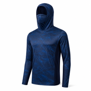 Camisa de Pesca Unisex de Talla Grande con Logotipo Personalizado, Transpirable, Antibacteriana, Manga Larga, UPF 50, Secado Rápido, Spandex/Poliéster - Product Image 1