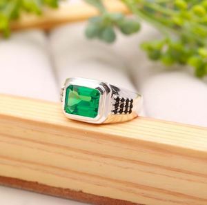 Big <b>Emerald</b> Bezel Setting Black Onyx 925 Sterling <b>Silver</b> 14K Gold Plated Luxury Certified Mens Wedding <b>Ring</b> 4 Carat <b>Emerald</b> Cut - Product Image 4
