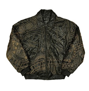 Chaqueta Bomber MA1 de Cuero Vacuno Genuino Bordada a Medida, Chaqueta de Piloto Negra Vintage para Hombre, Cuero Real Resistente, Venta al Por Mayor OEM - Product Image 1