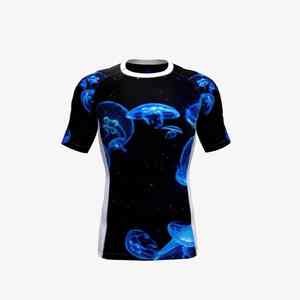 Protection cutanée spécialisée pour l'entraînement en salle de sport, utilisant une impression par sublimation à refroidissement avancé, Rash Guard - Product Image 1