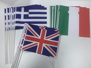 Bandera Personalizada para Agitar con la Mano, Impresión por Sublimación de Tinta en Poliéster, con Palo de Plástico o Madera para Promoción de Eventos - Product Image 3
