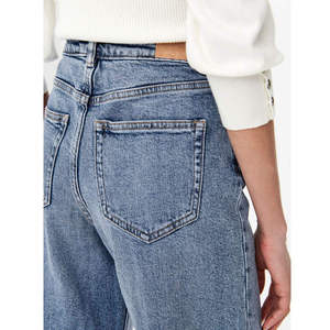 Women’s High Waist <b>Flare</b> <b>Jeans</b> 100% Cotton <b>Vintage</b> Distressed Denim Pants Streetwear Casual - Product Image 5