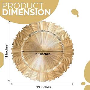 Assiette de Présentation Moderne en Acier Inoxydable pour Table de Dîner Vintage avec Décoration Centrale Élégante et Intemporelle, Écologique - Product Image 2