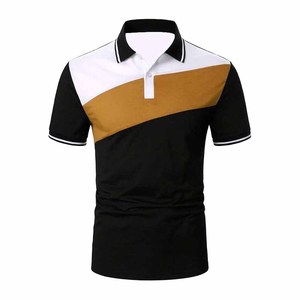 Polo pour homme, manches courtes, coupe classique, respirant, haut de sport d'été, noir, rouge, blanc, polyester - Product Image 2