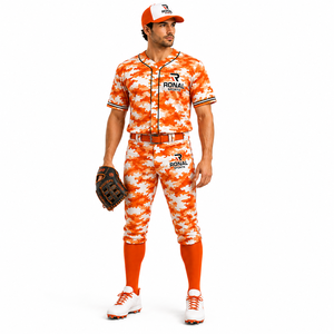 Maillot de baseball personnalisé en polyester, uniformes de baseball par sublimation, maillot et pantalon de softball pour hommes à séchage rapide, ensemble 2 pièces pas cher - Product Image 3